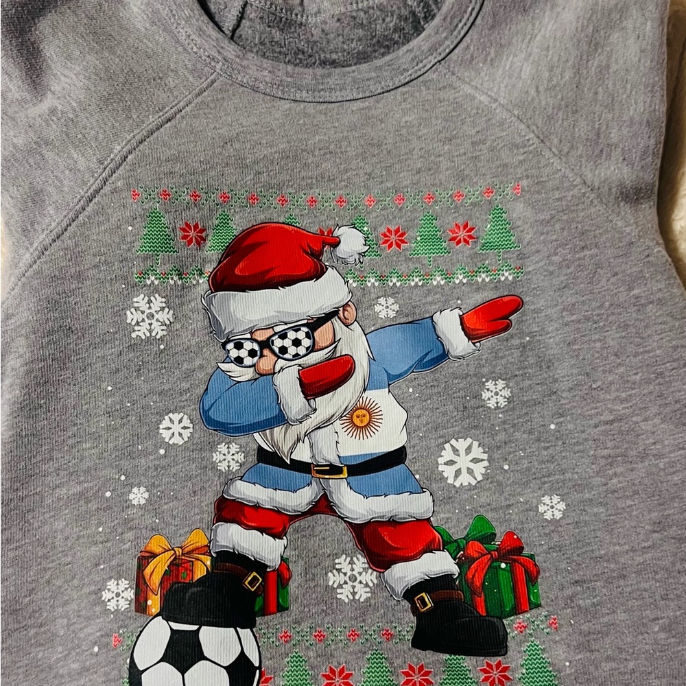 Gray Santa Dabbing Kids Sweatshirt